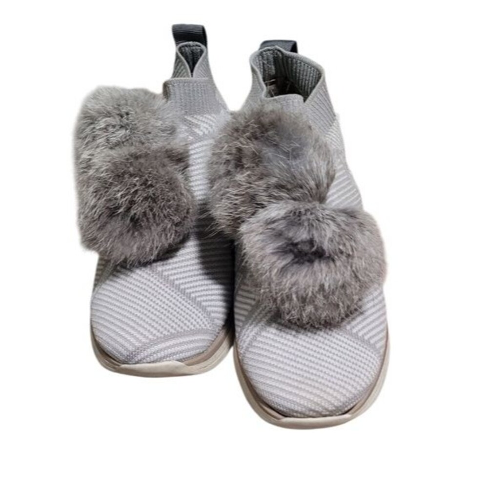Louise Et Cie Buffie Fur Pom Pom Slip Ons